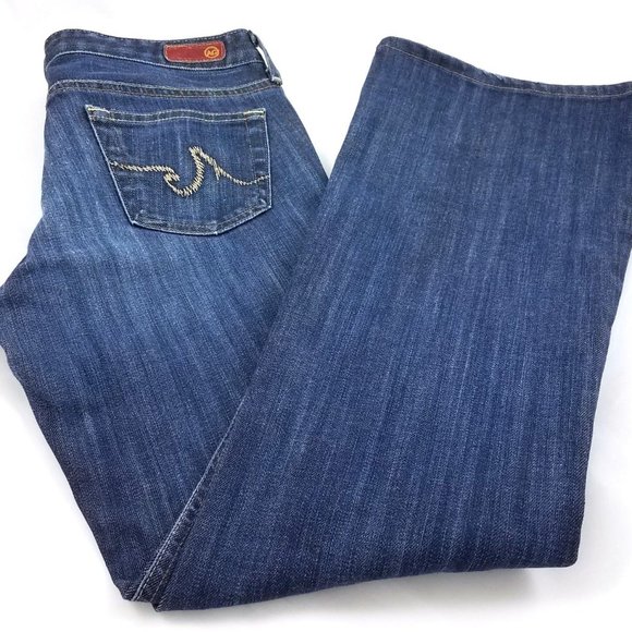 Jean Flare (Patte D'Eph') AG Pour Nordstrom - Taille 8, Darkwash (Bleu Foncé), Occasion Très Bon État